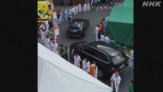 ベルギー首相が激励に病院訪問 医療従事者は背を向け抗議
