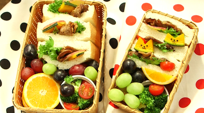 Wafu (Japanese Style) Sandwich Bento (For one adult and child)