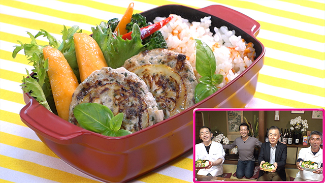 The bentos inspired Marc to create his own original sangayaki bento. He uses basil instead of shiso, and nam pla fish sauce instead of miso to make a western-style sangayaki, topped with lemon. He enjoys the bento together with the locals he has met in Chiba.