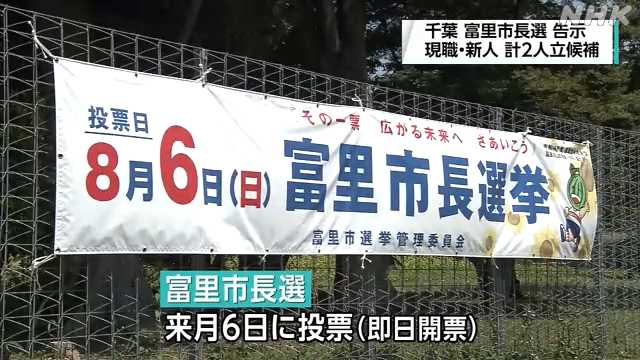 千葉県富里市長選挙 現職と新人の合わせて２人が立候補