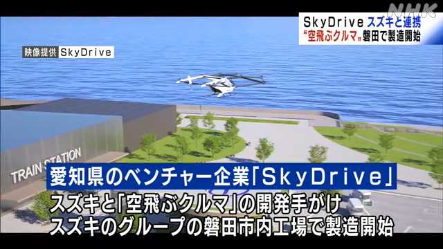 空飛ぶクルマ」磐田で製造開始 ＳｋｙＤｒｉｖｅとスズキ｜NHK 静岡県 ...