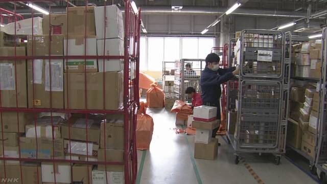 日本郵便 中国向けマスクなど急増でチャーター便輸送開始