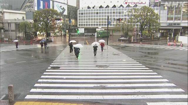 出勤７割減の要請 きのうの人出 東京・大阪は60％以上減