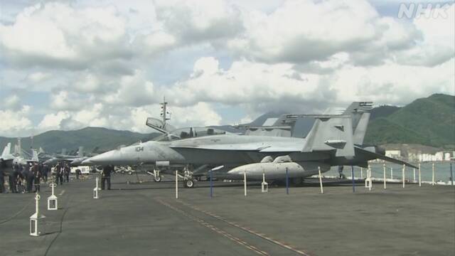 米空母艦載機 14日から硫黄島で離着陸訓練 防衛省