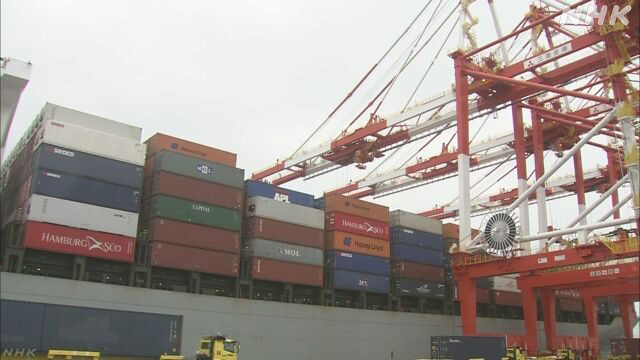 8月の貿易額 輸出入とも減少 コロナで世界経済低迷の影響続く