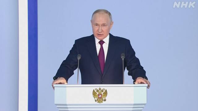 プーチン大統領演説【速報中】“来年の大統領選予定通り実施” | NHK