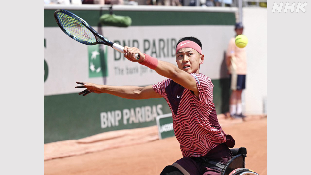 車いすテニス 全仏オープン 17歳の小田凱人が準決勝進出