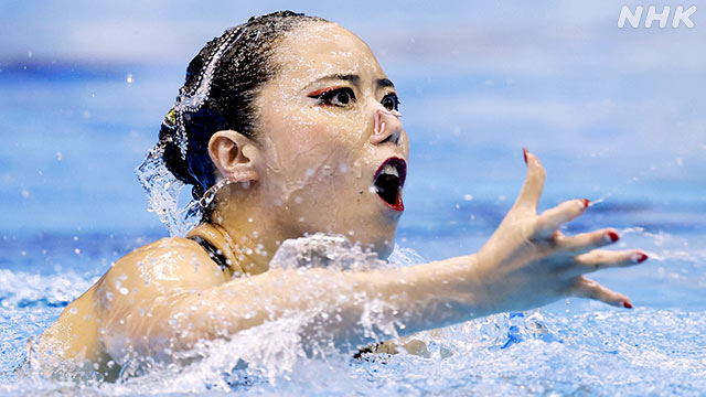水泳世界選手権 乾友紀子 AS女子ソロ2種目で連覇 日本選手初