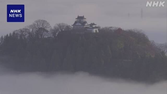 A “castle in the sky” appears: Echizen Ono Castle above a sea of ​​clouds Fukui Ono | NHK