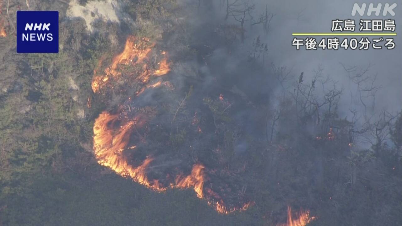 広島 江田島で林野火…