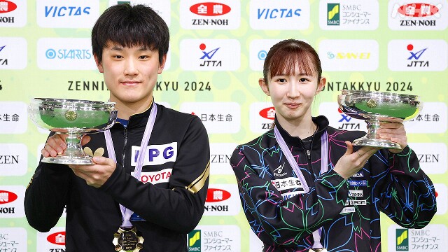 卓球 全日本選手権 張本智和と早田ひなが優勝 男女シングルス