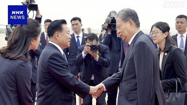 中国共産党の序列3位が北朝鮮訪問 キム総書記の側近と会談