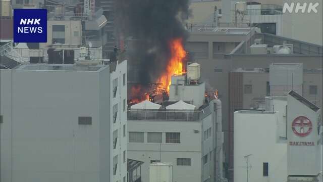 広島市中区 繁華街のビルで火災 30代男性1人軽いけが