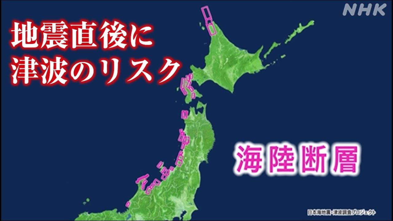 日本海側 地震直後に津波到達する「海陸断層」が多数存在