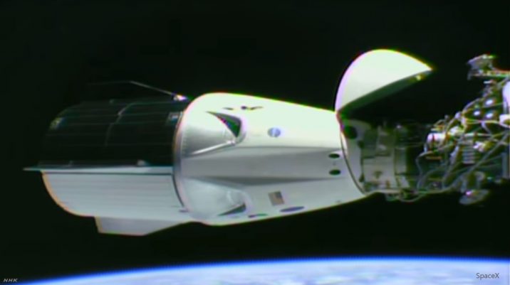 スペースＸの無人宇宙船が国際宇宙ステーションに到着