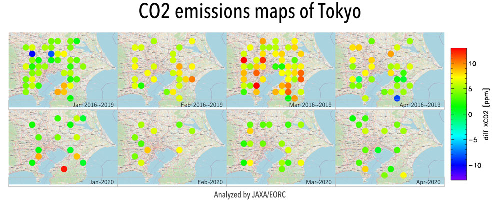 CO2 emissions maps of Tokyo