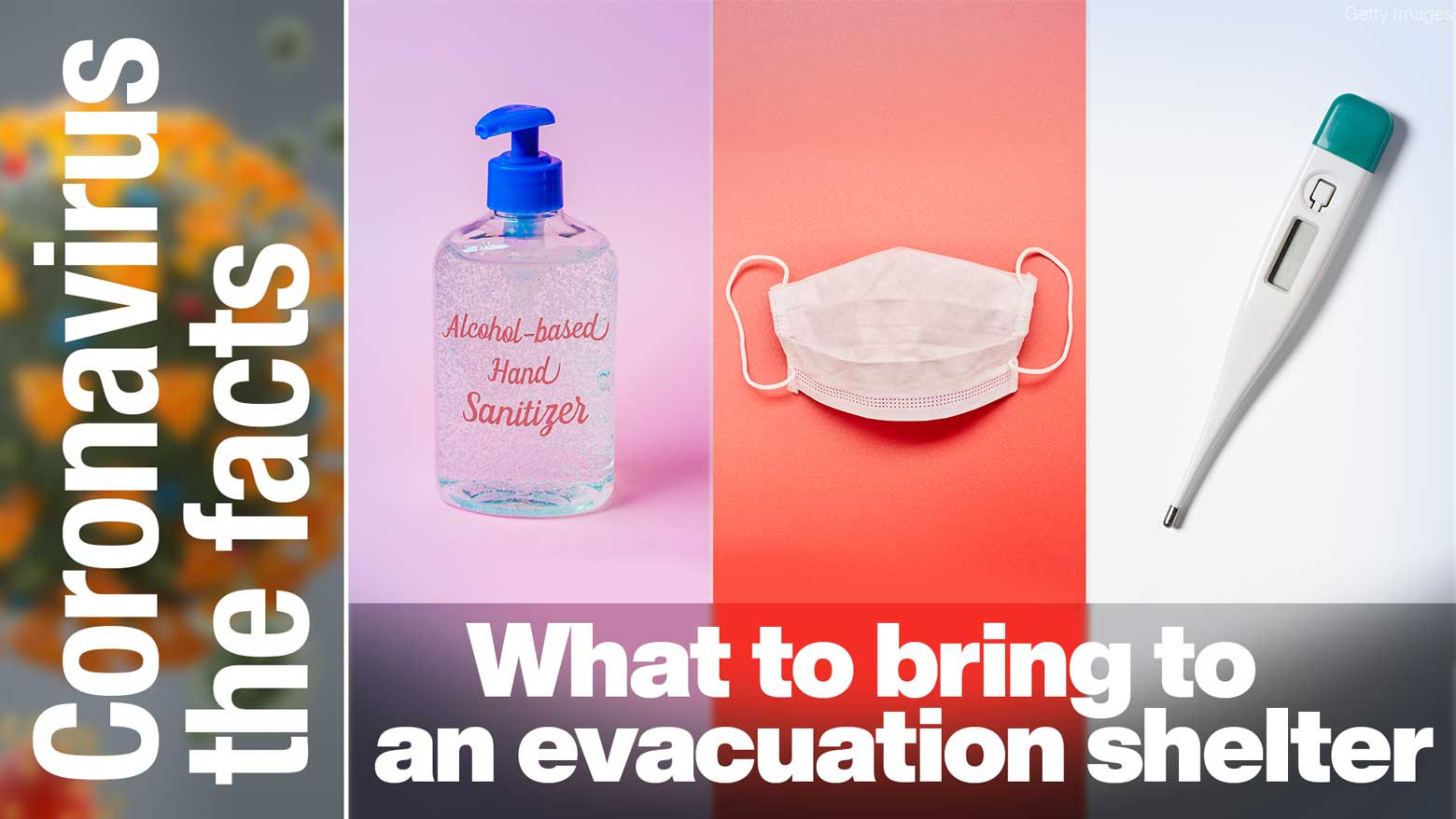 What should we bring to a shelter in the event of a natural disaster?