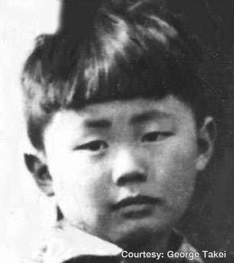 Takei as a child in Rohwer camp