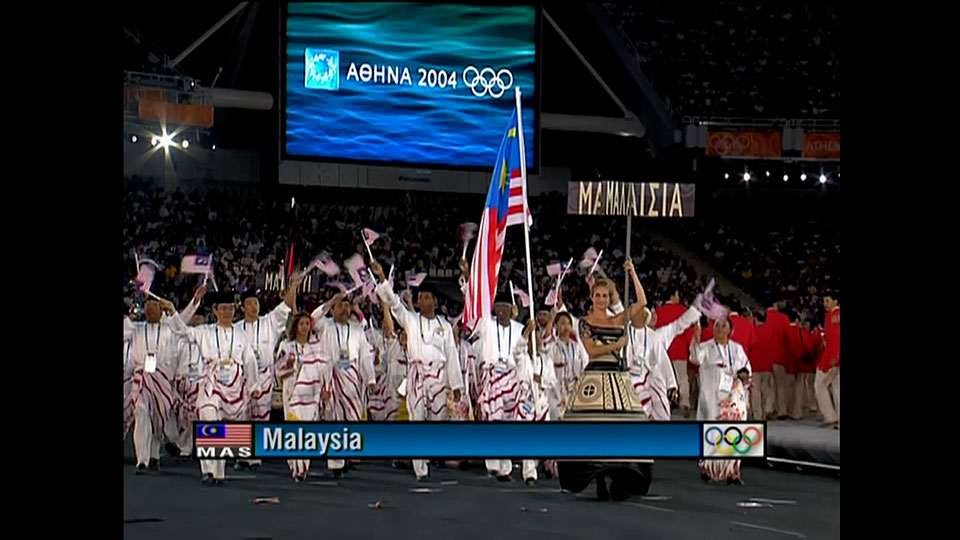 Malaysian team at the Athens Olympics