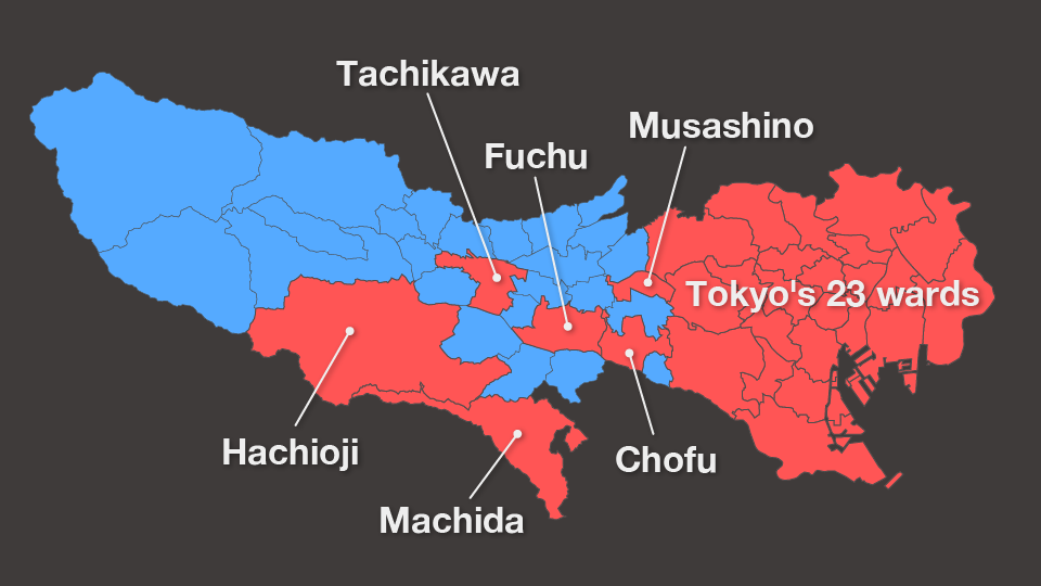 Tokyo Map: Designated city