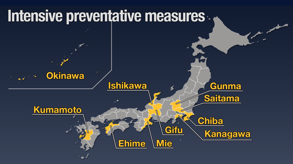 Map: Intensive preventive measures