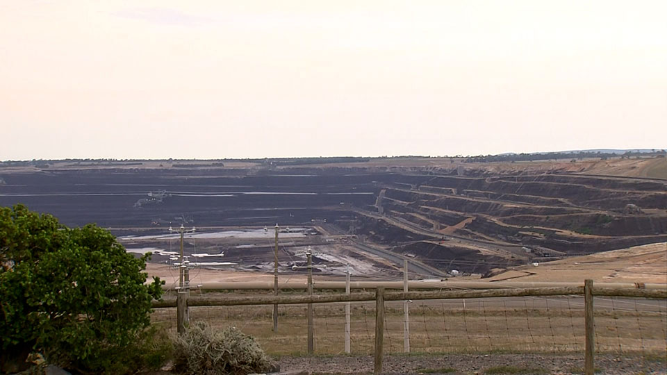 Coal mine of brown coal