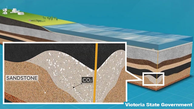 CG image of storing carbon dioxide in the ocean / source : Victoria State Government