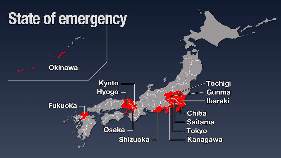 Map: State of emergency