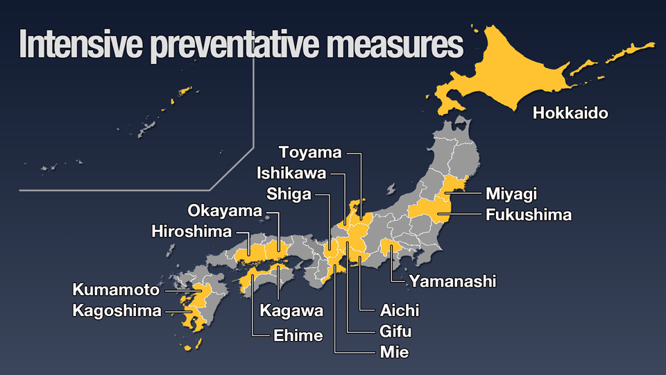 Map: Intensive preventative measures