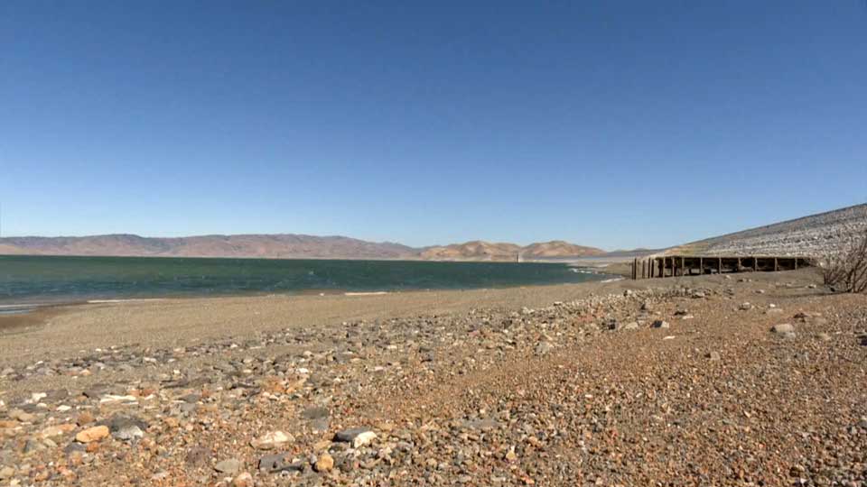 Dried-up San Luis reservoir