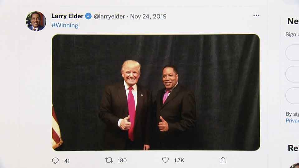 Larry Elder and Trump (Twitter)