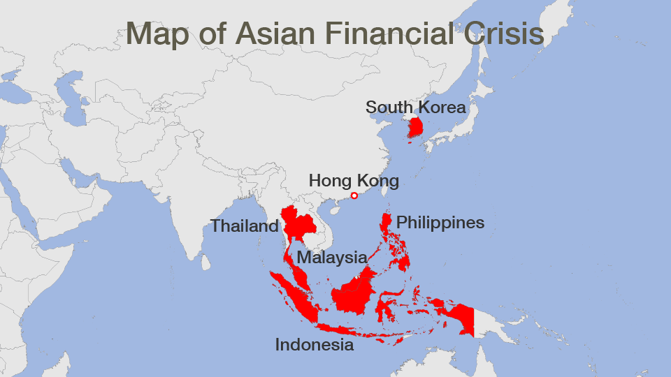 Map of the Asian Financial Crisis