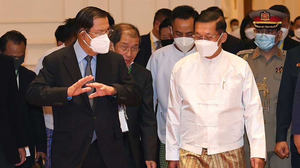 Hun Sen and Min Aung Hlaing