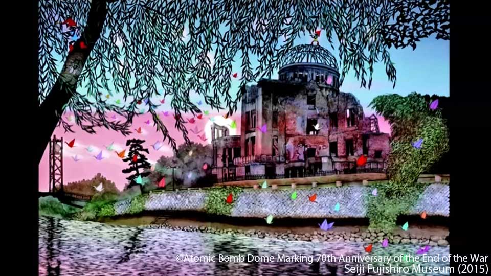 Fujishiro’s works depicting the Atomic Bomb Dome in Hiroshima