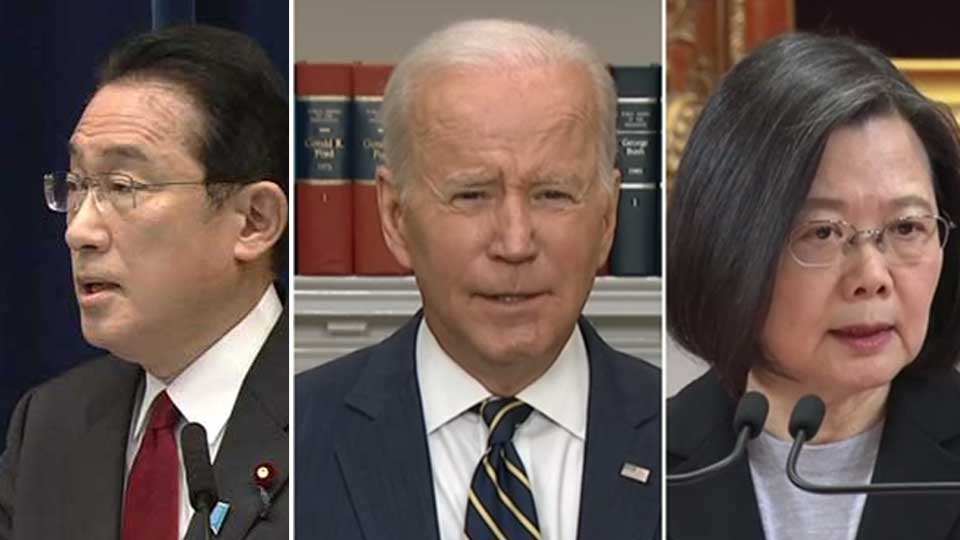 Kishida Fumio, Joe Biden and Tsai Ing-wen