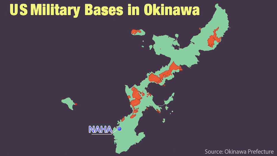Map: US Military Base in Okinawa