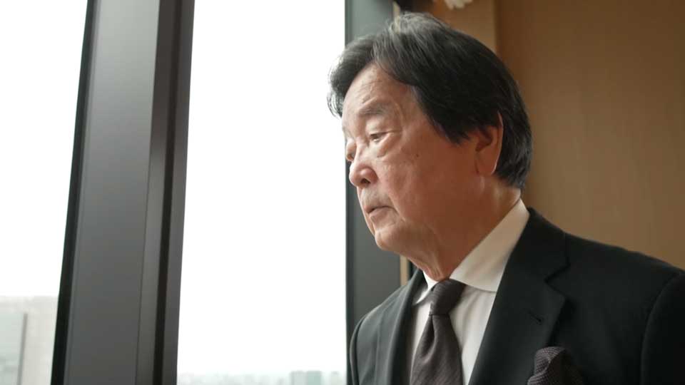 Picture of Tanaka Hitoshi, at an interview in June 2022, Tokyo. Tanaka resigned from the Foreign Ministry in 2005 due to overwhelming criticism for his covert negotiations.