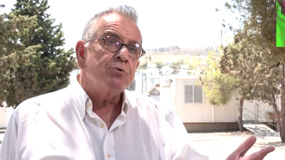 Former Greek Migration Minister Yannis Mouzalas during an interview.