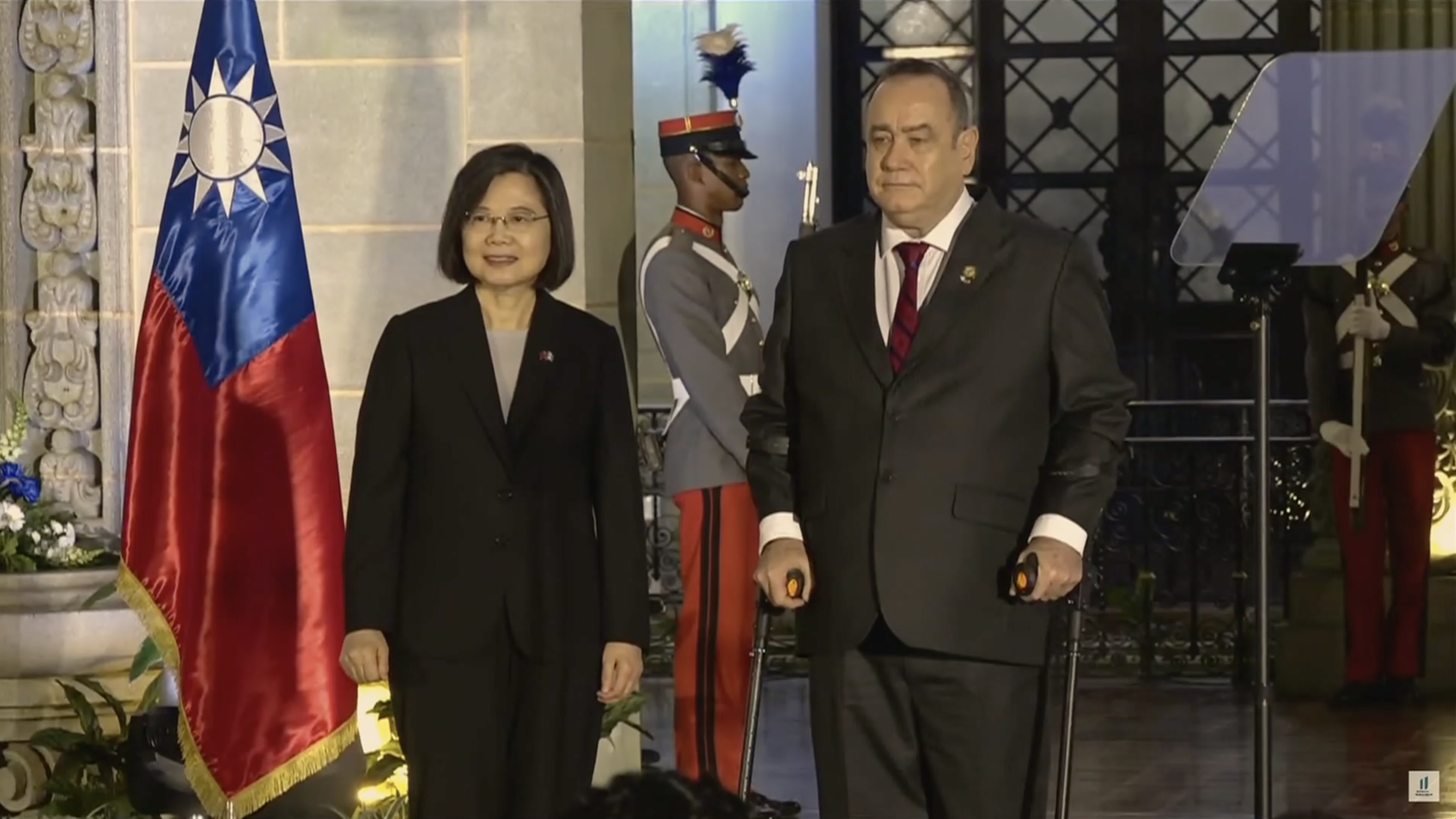 Taiwan's President Tsai Ing-wen and Guatemalan President Alejandro Giammattei