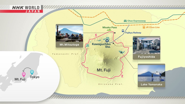mount fuji tour map