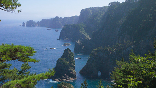 Bento Topics. Today, from Iwate Prefecture in northern Japan. The Sanriku Coast, with its rocky cliffs, boasts stunning views.