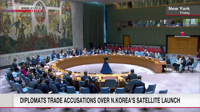 外交官らは北朝鮮の衛星打ち上げ未遂を巡り非難を交わす