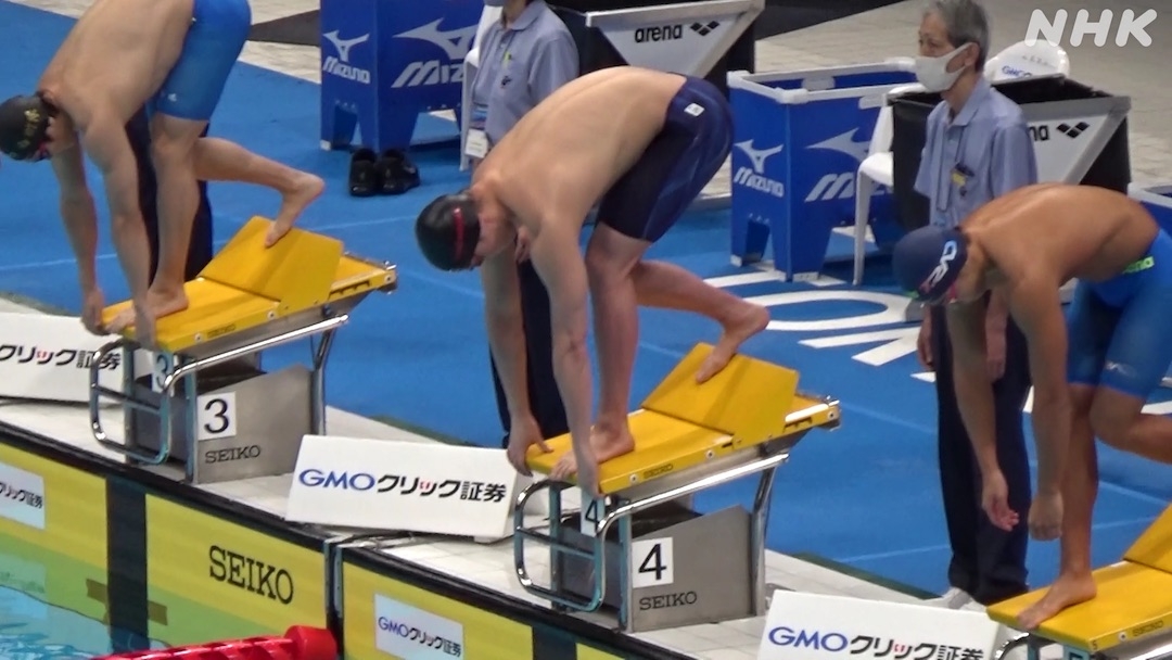 注目の男子100m平泳ぎ 予選