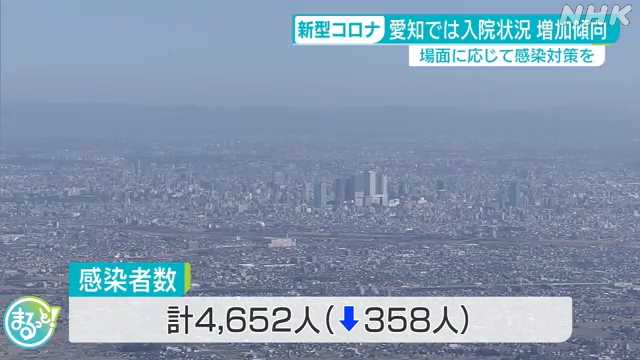 愛知県　コロナ感染者数は３週ぶりに前の週を下回る